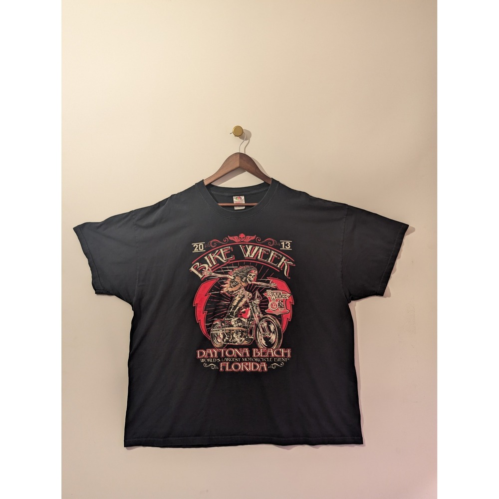 Fruit of the Loom T-Shirt Mens 3XL Black Daytona Bike Week 2013 Graphic Tee